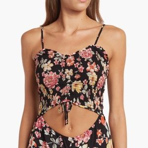 RDI Smocked Front Cutout Jumpsuit (Size M)